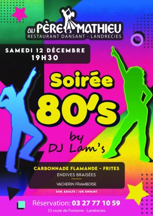 soirée années 80 12 décembre 2026
