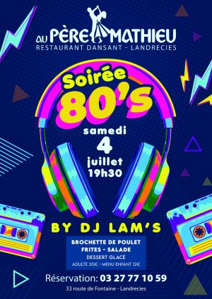 soirée années 80 4 juillet 2026