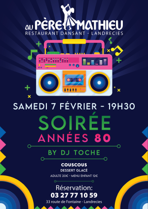 soirée années 80 du 7 février 2026